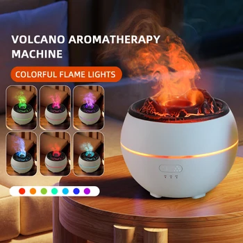 Ароматни дифузор МАНА, овлажнител на въздуха Flame, Volcano, етерични масла за дома, ултразвукова туманообразователь, устройство за замъгляване на аромати медузи, лека нощ