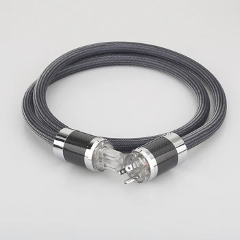 Audiocrast P101 DW15 захранващ кабел HiFi OFC с углеродным влакна, покрити с родий, штепсельная вилица САЩ/ЕС, кабел аудиокабеля ac