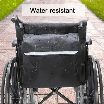 Чанта-раница за инвалидни колички, регулируема презрамка, аксесоари за инвалидни колички и ходунков, странични чанти за съхранение, органайзер за инвалидни колички