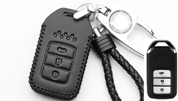 Калъф за ключове от кола от естествена кожа за HONDA CRIDER SMART KEY HOLDER сменяеми портфейли за ключове