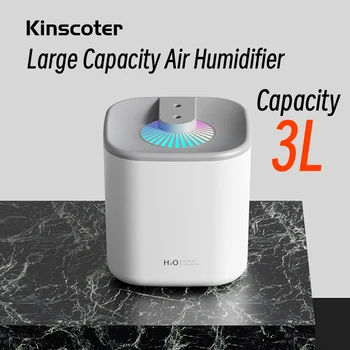 KINSCOTER Овлажнител за въздух със студена мъгла 3Л Тихи ултразвукови овлажнители за спални, голяма стая, без бисфенол