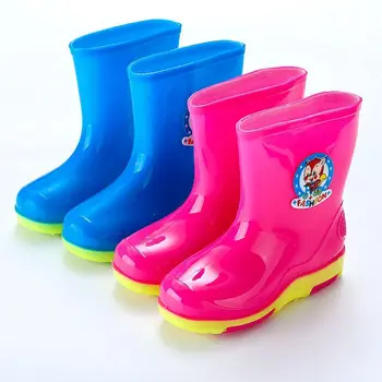 Нови модни непромокаеми обувки за момчета и момичета, детски гумени ботуши от мека PVC с анимационни герои, нескользящая водоустойчив обувки, гумени ботуши