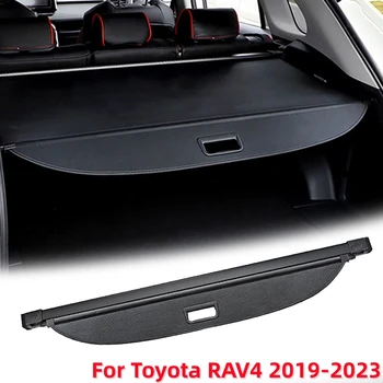 Капака на багажника на колата от черен карбон, изнесени на таблото за съхранение на задния багажник за Toyota RAV4 2019-2023