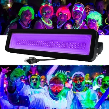 Черна светлинна ивица 50 W водоустойчива led UV-лента LED Blacklight, с монтиран на стената лампа за флуоресцентна светлина плакат Декор за парти