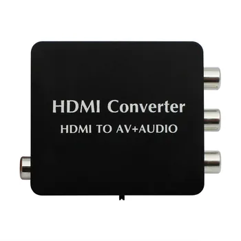 Нов конвертор HDMI2AV HDMI в AV + Аудио Поддържа SPDIF Коаксиален Аудио NTSC PAL CVBS Видео Composite и стереофоничен аудиосигнал FL/FR