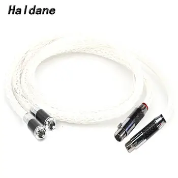 Haldane 7N OCC Посеребренный XLR аудио кабел Балансный кабел RCA Мъжки към XLR Штекерному конектора аудио кабел 16 + 16AG Обрат-кабел