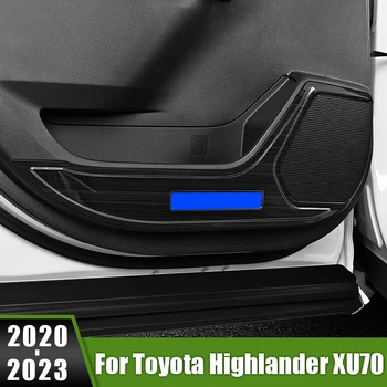 За Toyota Highlander XU70 Kluger 2020 2021 2022 2023, хибридни автомобили врата от неръждаема стомана, противоударная тампон, защитно покритие, етикети, апликации
