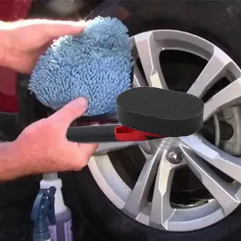 Апликатор за почистване на автомобилни гуми, заменяеми апликатор за почистване на джанти, мултифункционален подобно на гъба и четка за полиране автомоек