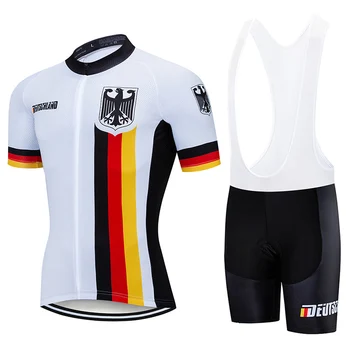 Велосипеден комплект отбор на Германия 2023 МТБ, джърси, за планински велосипед, Ropa Ciclismo, мъжка лятна бързосъхнеща велосипедна дрехи, кратко майо-кюлот