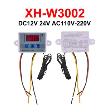 XH-W3002 Регулатор на температурата AC110V-220V DC12V/24V Led Дигитален Контролен Термостат Микрокомпьютерный Ключ Сензор Терморегулятора