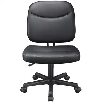 Работно стол Easyfashion с регулируема височина и завъртане, черно