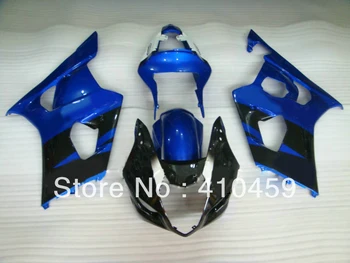 В продажба!!Комплект обтекателей за SUZUKI GSXR1000 GSX-R1000 GSXR 1000 K3 03 04 2003 2004 сини черни състезателни обтекатели бодикит SG57