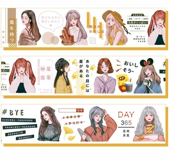 Японска сладка лента за момичета, декоративни стикери, колаж, пощенска картичка за scrapbooking
