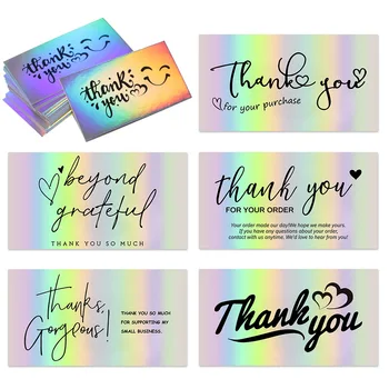 10-50шт Благодарим ви за Вашата поръчка на Визитни Картички Покупка Благодаря ви Поздравителни Картички Благодарствена Картичка за Малкия Бизнес