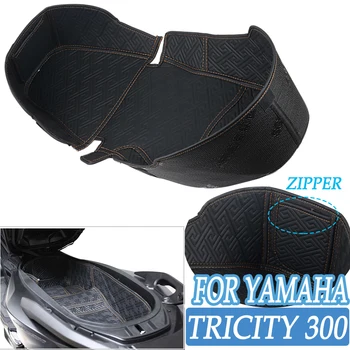 Защитен калъф за багажника на мотоциклет, тампон за седалка, кутия за съхранение, кожена подложка за Yamaha Tricity 300 2022 2023