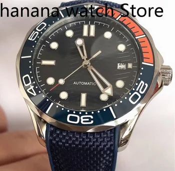 41 мм водоустойчив автоматично мъжки часовници Miyota 8215 NH35, механизъм с индикатор за дата, сапфирен кристал, светещи керамични bezel, блигер