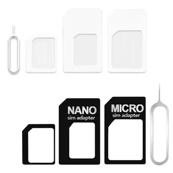 L43D 4 в 1 за nano SIM карта, Micro-SIM карта, адаптер за стандартна SIM-карти, конвертор Se