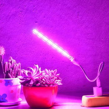 VnnZzo led лампа за растенията пълна гама от USB Grow Light Гъвкава светодиодна лампа за отглеждане на Фито-лампа за гидропонного осветление за цветя разсад