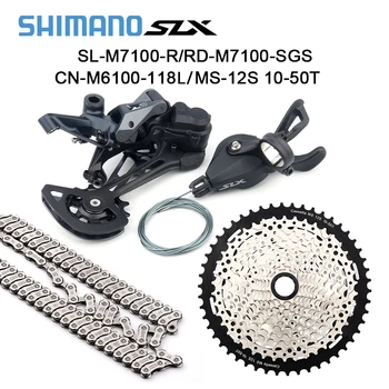 SHIMANO SLX M7100 1x12 Способи за Преминаването Groupset МТБ Планинско Колоездене Преминете KMC X12 Верига 46T 50T 51T 52T Касета за МТВ Велосипед
