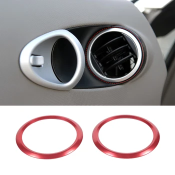 За Nissan 350Z Z33 2003-2009 алуминиева сплав Червена автомобилна врата, климатик Воздуховыпускная капак Завърши Стикер Автомобилни Аксесоари