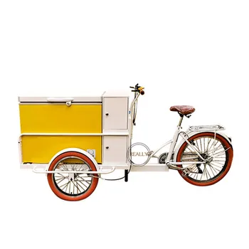 Колело за сладолед Товар под наем с фризер Хладилник в мобилен хранително три колела на велосипеда за продажба