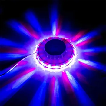Мини НЛО 48 led ефекта на светлинни живописна лампа с гласов контрол, въртящи се многоцветни светлини за дискотеки, на Коледа, на фона на стенен монтаж лампа ktv