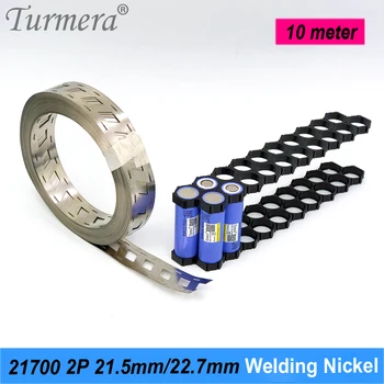 Turmera 0,15 mm 10 метра 21700 Батерия Наклонен 2P Заваряване на Никел Разстоянието от дупка до дупка 21.5 mm 22,7 мм за използване с дислокационным за монтиране на стена
