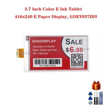 3,7-инчов цветен таблет E Ink дисплей с 416x240 E Paper, GDEY037Z03