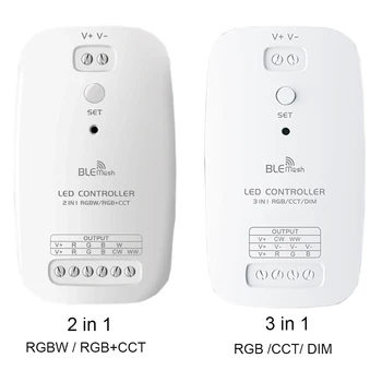 DC9-24V 2-В-1RGBW / RGB + CCT Интелигентна мобилно приложение Мрежест led Контролер Един цвят / Цветова температура / RGB 3-В-1 Led лента