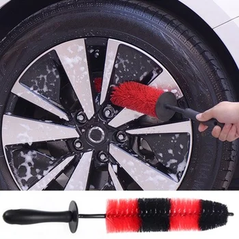 Четка за почистване на автомобилни джанти Универсални четки за измиване на джанта гуми на двигателя на камиона е Многофункционален инструмент за детайли на автомобила