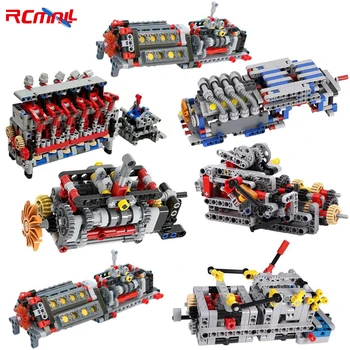 Монтаж по технология САМ градивен елемент на мотор, скоростна кутия MOC ръчна група от Модела на двигателя, играчка скоростна кутия, съвместима с legoeds