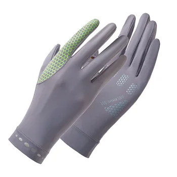 Нова солнцезащитная ръкавица със сензорен екран, приятна за кожата мека, дишаща градинска солнцезащитная длан, велосипедна нескользящая рукавица от ледената коприна