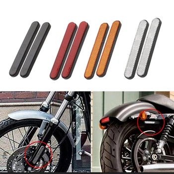 2 бр., рефлектор предната вилици на мотоциклети, светоотражающая стикер, предупредителен знак за Harley Sportster 883 Softail Dyna Tourng, четири цвята