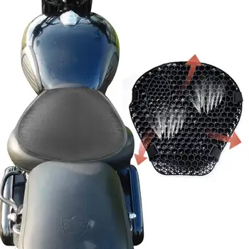 Калъф за седалка с въздушна струя За Мотоциклетни Седла Moto 3D Honeycomb Shock Relief Абсорбиращ Дышащее Седалка Охлаждащ Подложка За Седалката
