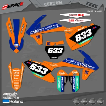 MotoSpace потребителски среди с графика на екипа, етикети 3M, комплект стикери за KTM 2016-18SXF 020