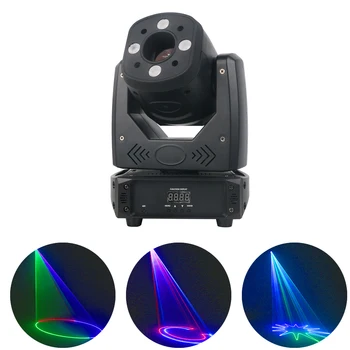 2 W RGB Анимационен Лазерен Проектор DMX512 Модел Лъч движещ Се Главоболие Светлина Лазерен Скенер DJ Диско Парти Бар Ефект на Осветяване на Сцена