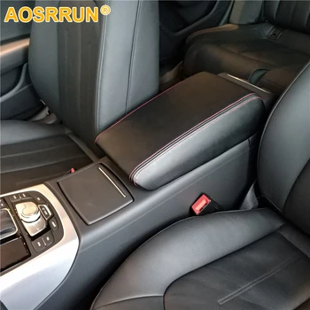 AOSRRUN Калъф за авто подлакътник, изкуствена кожа, автоаксесоари за Audi A6 C6 C7 2005-2011 2012-2018