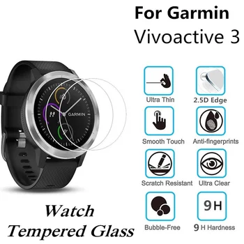 10 бр. защитно фолио за екран за Garmin Vivoactive 3 Trainer, кръгли smart-часовници, защитен слой от закалено стъкло