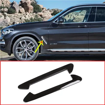 2 предмета, ABS-Пластмаса В стил карбон За BMW X3 G01 X4 G02 2018, Авто ABS, Хромирани Странични Вентилационни Тампон На Крило, Автомобилни Аксесоари