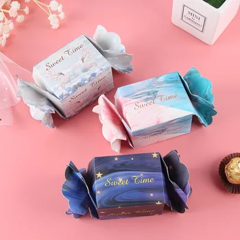 2019 Ново Звездното небе Кутии бонбони и Коледни подаръчни Детски душ за опаковане на Подаръци за партита Скоростна Сватбени сувенири за Доставка