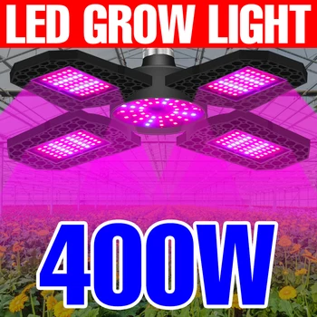220 В Led Лампа за отглеждане на растения E27 Фитолампа 110 Семена от цветя Лампа 200 W 300 W 400 W E26 Гидропонная Led Панел Фитолампа Вътрешно Осветление