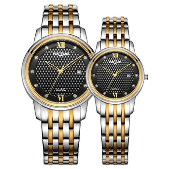 Нова Луксозна марка Франция AILUO Япония MIYOTA Quartz Сдвоени Часовник е Водоустойчив Автоматично Сапфировые Дамски часовници с Диаманти A7048L