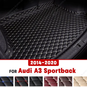 Висококачествена подложка за багажника на автомобила Audi A3 Sportback 2014 2015 2016 2017 2018 2019 2020, килим за карго подложка, аксесоари за интериора