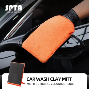 1 бр., вълшебна глинена рукавица SPTA, ръкавици за миене от микрофибър, инструменти за почистване на автомобил, кърпа, гумичка за тъкани
