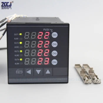 4 начина за измерване на температурата на администратора на мулти-4-канален цифров термостат с 4 начина SSR изход и релейни алармени изхода