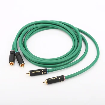Аудио кабел HI-End 2328 мъж към мъж, кабел HI-FI RCA, аудио кабел 6N OFC от RCA мъжки към мъж