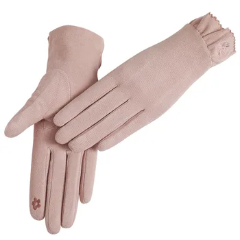 Нова вышиванка, ръкавици със сензорен екран, ръкавици, дамски реколта зимни, запазването на топлина в целия пръст, ветроупорен дамски ръкавици на едро