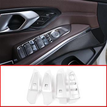 За BMW Серия 3 G20 G28 2019-2020 Левосторонний автомобил с ABS Хром Бутон за Вдигане на стъкла Рамка Довършителни Автомобилни Аксесоари, интериор, 4 бр.
