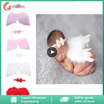 1 ~ 10шт, 1 комплект, сладък костюм на новороденото Ангела + превръзка на главата, комплект дрехи за снимки, подпори за фотография за малките момичета