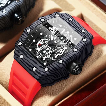 2023 Луксозни мъжки часовник Известни дизайнерски Стил Корпус от неръждаема стомана Водоустойчив 30 м скелет на кварцови ръчни часовници Relogio Masculino